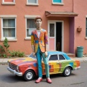 Papercraft Paper Mache yapay zekâ görsel oluşturma stili önizlemesi