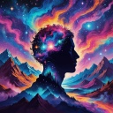 Psychedelic yapay zekâ görsel oluşturma stili önizlemesi