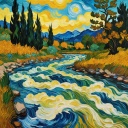 Van Gogh yapay zekâ görsel oluşturma stili önizlemesi